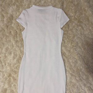 Midi Ribbed Dress | White